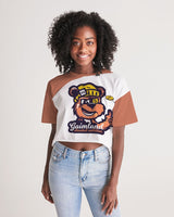 Gaimland Apparel Elevated Ambition " BEAR LOGO " Female's Collection- Lounge Cropped Tee- (KC)